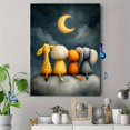thumbnail image 4 of Yellow Gray Gender Neutral Animal Nursery Canvas Print, Elephant Giraffe Bear Moon Star Baby Room Wall Decor, 4 of 8