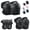 Black, variant on Vornel 6 Pack Protective Gear Set, Adjustable Knee Elbow Wrist Pads for Kids Youth Adult