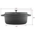 thumbnail image 3 of Heiss® Energy-Efficient Cast Aluminum Dutch Oven, 3.5 Quart, Oval, Yellow, 3 of 7