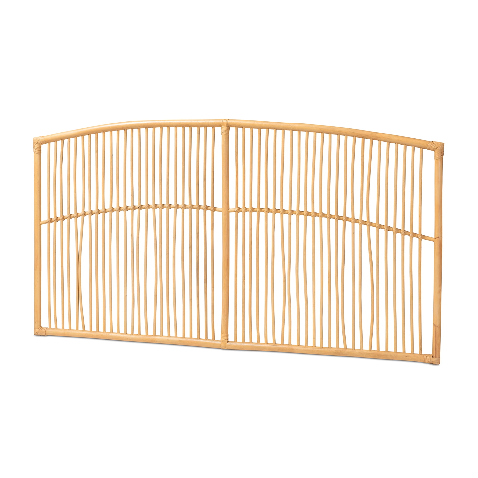 bali & pari Malvina Rattan BOHO Headboard, Queen Size, Natural Brown