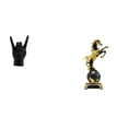 thumbnail image 1 of Estatua de escritorio con gesto de roca, estatua de caballo, figura de resina, diseño único, adecuada para regalar, decoración del hogar, estante de m, 1 of 8