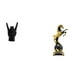 thumbnail image 1 of Estatua de escritorio con gesto de roca, estatua de caballo, figura de resina, diseño único, adecuada para regalar, decoración del hogar, estante de m, 1 of 8