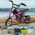 thumbnail image 6 of 24V Dirt Bike,Neche 250W Electric Powered Motorcycle,Ride on Dirt Rocket with Shock Absorption Suspension for Kids Age 13+,Pink, 6 of 9