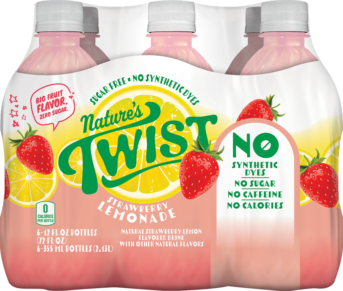 Nature's Twist Caffeine-Free Sugar-Free Strawberry Lemon Juice