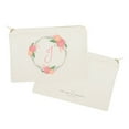 thumbnail image 2 of Personalized Color Monogram Floral Cosmetic Bag and Travel Make Up Pouch by The Cotton  Canvas Co., 2 of 5