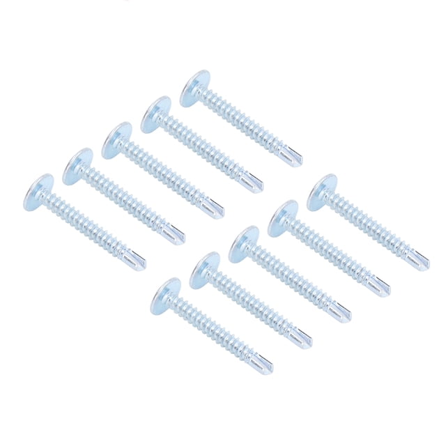 50Pcs Vis à Tête en Acier au Carbone Galvanisé Vis Autoperceuses 4.2x32mm