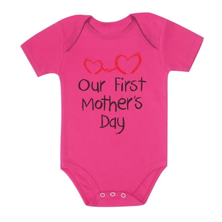

Tstars Boys Unisex Best Gift for Mother s Day Shirts Our First Mother s Day Mommy and Me Baby Toddler Cool Cute Gift for Mom Shirts for Baby Boy Baby Shower Mothers Day Gift Infant Baby Bodysuit