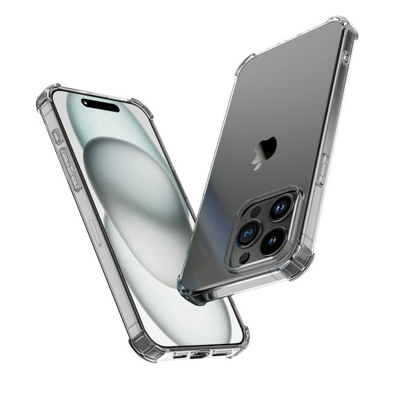 Ebizware for iphone 15 Pro Max Phone Case , Non-Yellowing Shockproof Crystal Clear Case Cover for Apple iphone 15 Pro Max 6.7",  Full Body Protective Slim Bumper