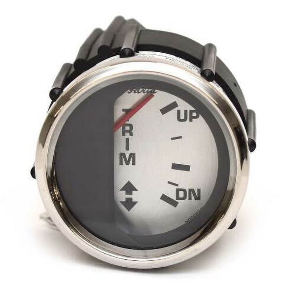 Faria Beede Boat Trim Gauge GPC103A | 2 IN Spun Silver Mercury Yamaha