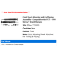 thumbnail image 2 of Front Shock Absorber and Coil Spring Assembly - Compatible with 1975 - 1991 Mercury Grand Marquis 1976 1977 1978 1979 1980 1981 1982 1983 1984 1985 1986 1987 1988 1989 1990, 2 of 2
