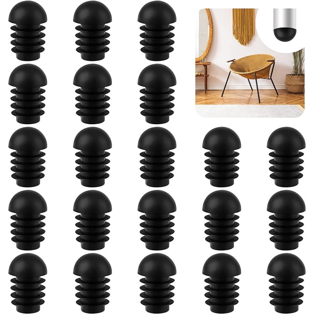Tapa para patas de silla 50 piezas Tapa de tubo para silla con extremo redondo Protección para patas de silla Tapa de entrada redonda para patas de silla para proteger muebles 19 mm