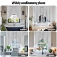 thumbnail image 6 of Swag Curtain Valances Grey Stripes Swag Valances for Kitchen Windows White Lines Lines Short Topper Curtains Valance Tier Pair for Kitchen Bedroom Living Room Bathroom 28"x36", 6 of 8