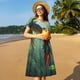 thumbnail image 4 of Disketp Flying Parrots In Jungle para Vestido de Manga Corta para Mujeres, Vestidos de Verano para Mujeres, Casual y Holgado para la Playa, 4 of 6