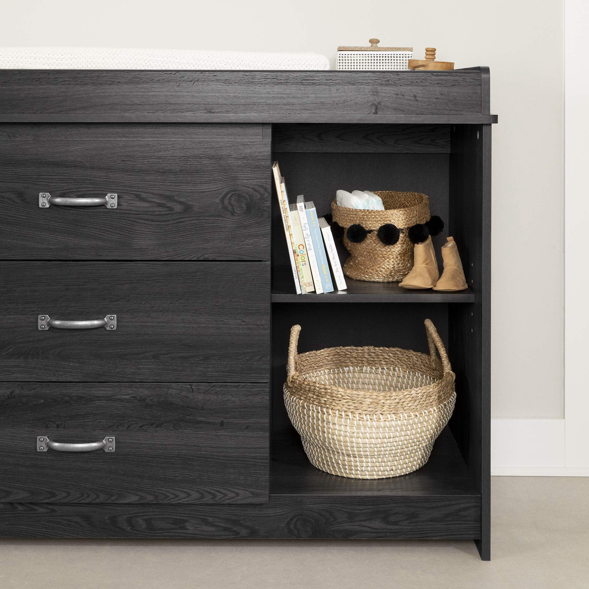 South Shore Tassio Changing Table, Gray Oak