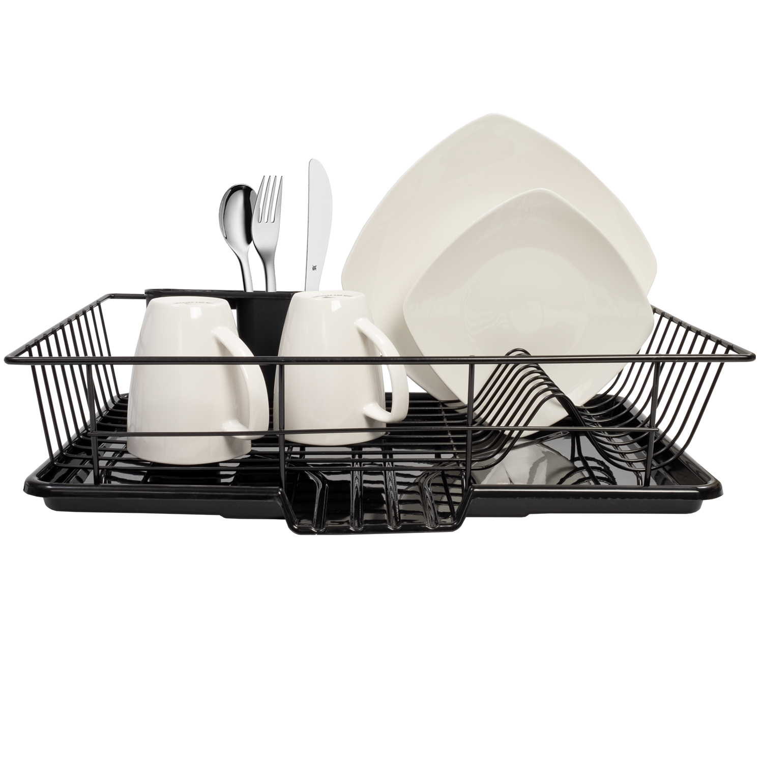 Sweet Home Collection 3-Piece Kitchen Sink Dish Drainer Set- Black - image 3 of 4