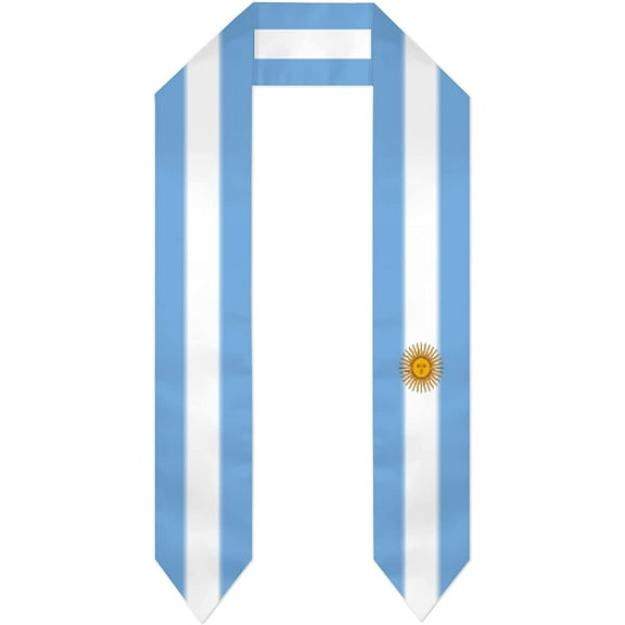 DABOYOZHZH Argentina Flag Graduation Shawl Sash Stole Wraps Scraf For International Study Pride Women Men