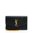 thumbnail image 1 of Pre-Owned Saint Laurent Grain De Poudre Monogram Uptown Chain Wallet, 1 of 11