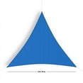 thumbnail image 3 of Coolaroo Outdoor Party Sun Shade Sail Triangle 90% UV Block Protection, 9'10" Triangle; Blue, 3 of 7