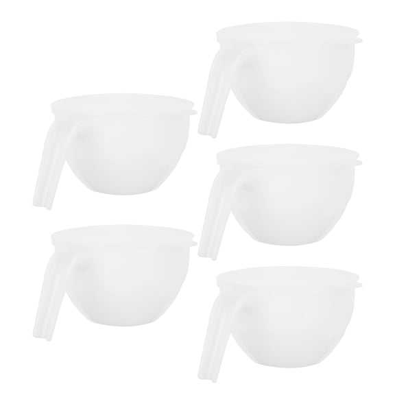 NUOLUX 5 Sets of Practical Egg Beating Bowls White ABS Mixing for Kitchen Enthusiasts