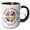 Black/White, variant on 3drose, Happy Summer, Happy Beach Hours Colorful Summer Water Sports Gift, 15oz Mug