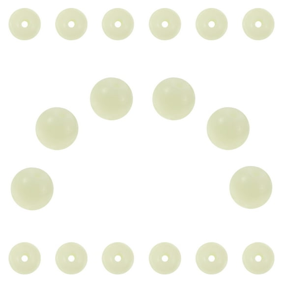 FELTECHELECTR Light Green Glow in the Dark Beads for Decor Practical Glass Beads with Hole for DIY Crafts 100Pcs