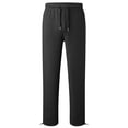 thumbnail image 4 of UDAUDU Boys Girls Sweatpants Open Bottom Baggy Sweat Pants School Uniform Straight Leg Fleece Loose Fit Gym Athletic Sweatpants Pockets Dark Gray 9-10 Years, 4 of 6