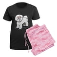 thumbnail image 5 of CafePress - Girly Bichon Frise Women's Dark Pajamas - Women's Short Sleeve Print T-Shirt and Pants Dark Cotton Pajama Set, 5 of 7