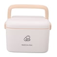 thumbnail image 1 of Medicine Box, Thickened PP First Aid Safe Medication Storage Box Container with Removable Tray & Portable Handle, Family Emergency Medicine Kit Case Organizer, 1 of 7