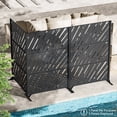 thumbnail image 3 of Modern Shade 4x6 FT Artistic Metal Privacy Screen - Slant Linea, 3 of 7