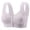 c001Gray, variant on Hduncf Women's Full Coverage Front Closure Lace Bra Plus Size Wirefree Bras Comfort Non Padded Wide Straps Support Bra Beige 42