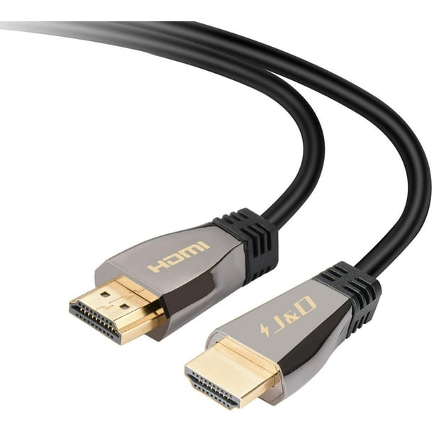 J&D Ultra High Speed HDMI 2.1 Cable, Gold Plated 2.1 Version HDMI Cable  Adapter Support 8K 120Hz 4K Dynamic HDR eARC 