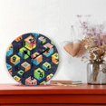 thumbnail image 2 of Yayeee 10" Wall Clock Battery Operated Quartz Round Silent Non-Ticking Home Decor, Green Cubes, 2 of 6