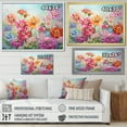 thumbnail image 4 of Designart "Farmhouse'S Zinnia Field Delight" Flowers Floater Framed Wall Art Living Room, 4 of 5