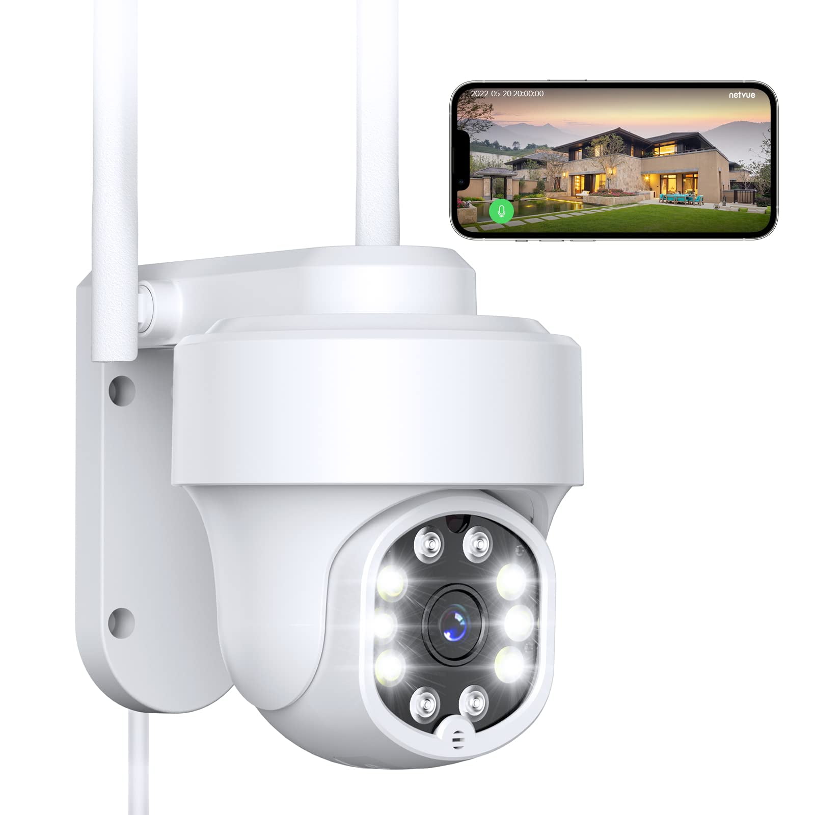 Security Camera Wireless WiFi, Netvue 360° PTZ WiFi Surveillance ...