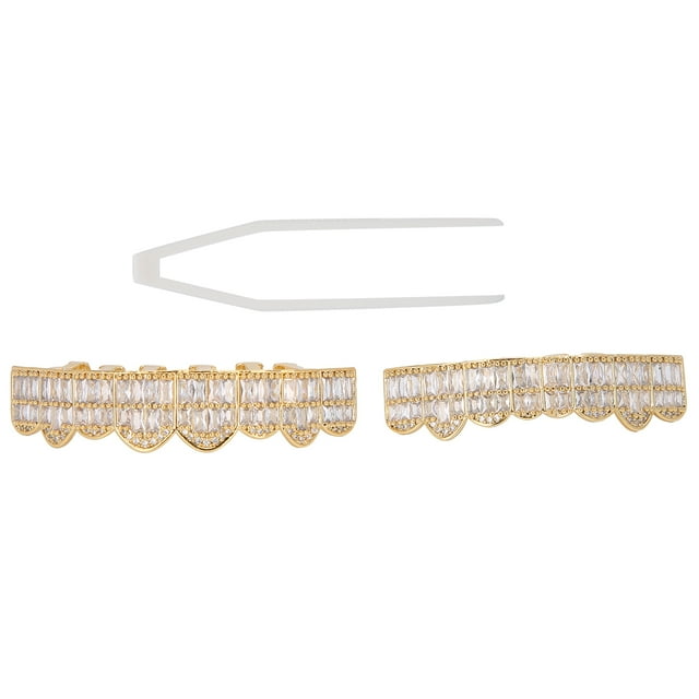 Bling Teeth Iced Out Teeth Grill Teeth Set Hip Hop Teeth Grills Iced Out Teeth Decoration For Men Women