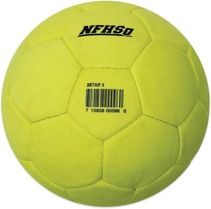 Champion Sports 3 Star Indoor Official Size 5 Soccer Ball with Custom Suede Cover
