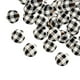 thumbnail image 5 of 100 cuentas de madera natural para manualidades, bisutería y accesorios de bricolaje. Cuadrícula negra sobre blanco, 5 of 7