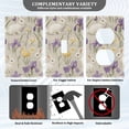 thumbnail image 3 of Yayeee Blank Wall Plate Cover 1-Gang 4.5"x2.7" Home Unused Decorative Outlet, Purple Floral Rabbit, 3 of 7