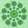 thumbnail image 1 of Ahgly Company Machine Washable Indoor Square Transitional Jade Green Area Rugs, 5' Square, 1 of 7
