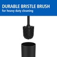 thumbnail image 3 of Mainstays Toilet Bowl Brush and Holder, Black with Natural Bamboo Handle on Brush, 3 of 6