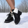 thumbnail image 2 of Women's Ankle Boots Winter Casual Fashion Lace Up Thick Sole Booties Ideal for All Day Comfort, 2 of 9