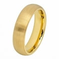 thumbnail image 2 of 6MM Comfort Fit Tungsten Carbide Wedding Band Domed Classic Style Brushed Gold Tone Ring (5 to 12), 2 of 3