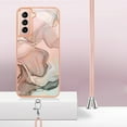 thumbnail image 3 of Feishell for Samsung Galaxy S21 Case with Detachable Crossbody Strap, Fashion Marble Pattern Glossy Cover for Women Girls, Slim Fit Anti-Scratch Phone Case for Samsung Galaxy S21,Rosegold, 3 of 7