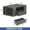 thumbnail image 4 of Uforic LED Coffee Tables High Glossy Center Table with 2 Sliding Drawers and Open Shelf, Gray, 4 of 6