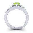 thumbnail image 4 of 2.00 Ct Sparkle Round Cut Peridot Gemstone & Natural Diamond Bridal Ring for Women Solid 14K White Gold Size 3.5 by Diamond Capitals, 4 of 8