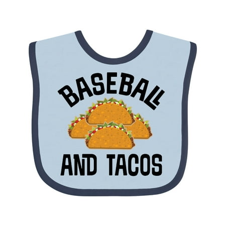 

Inktastic Baseball And Tacos Mexican Food Night Gift Baby Boy or Baby Girl Bib