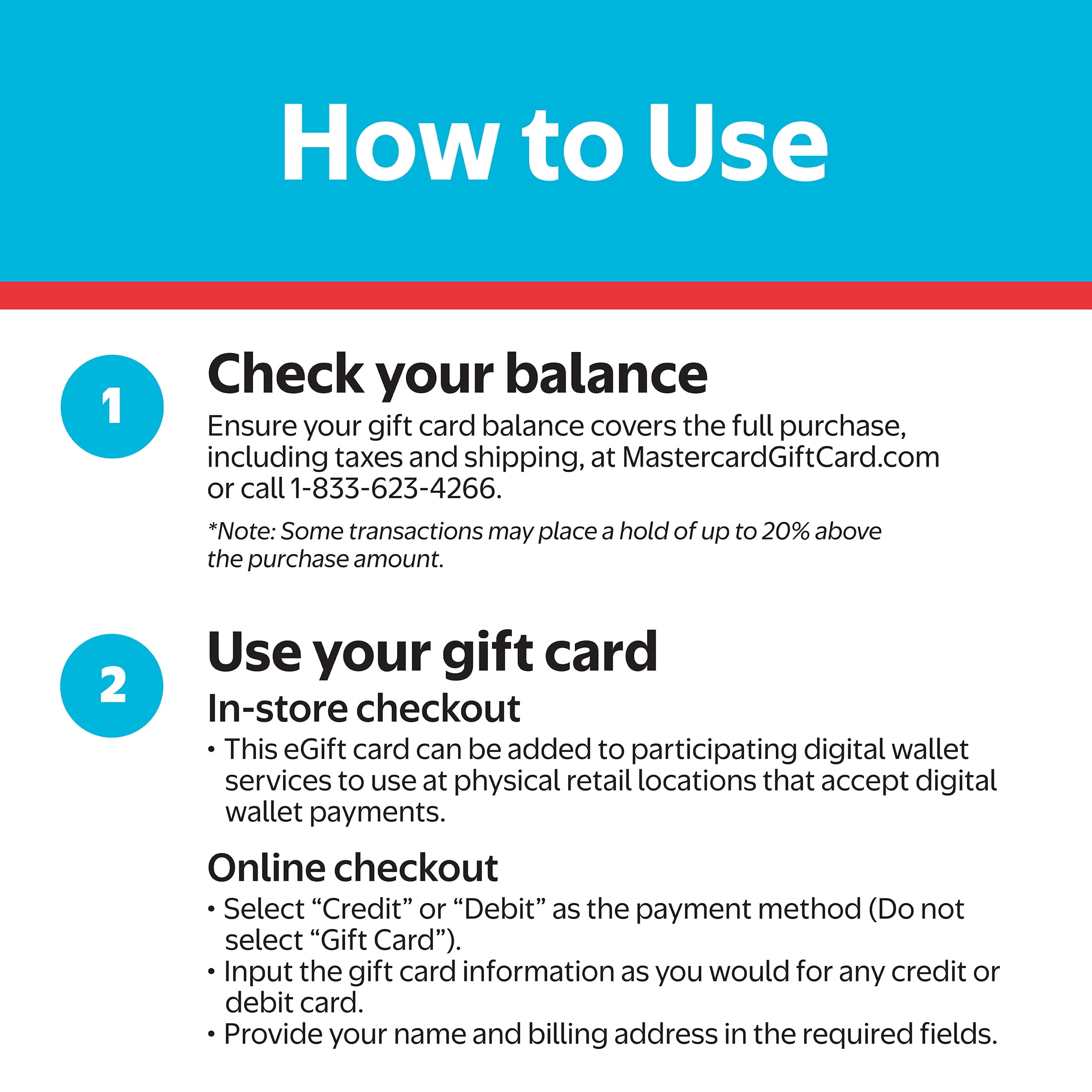 Mastercard® $20-$500 Red Bow eGift Card (Plus $6.84 Purchase Fee) [Email Delivery]