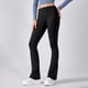 thumbnail image 5 of Pantalones deportivos de yoga: leggings acampanados de cintura alta, nailon y spandex, ropa deportiva elegante, cómodos y elásticos., 5 of 8