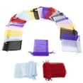 thumbnail image 2 of Lot of 50 Red Drawstring Organza Storage Bags, 2 of 5