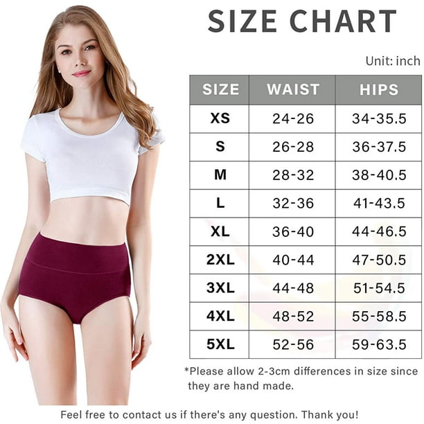 High Waisted Underwear for Women Soft Cotton No Muffin Top Full Coverage  Briefs Stretch Ladies Panties for Women, Multicolora - 5 Pack, Small :  : Clothing, Shoes & Accessories